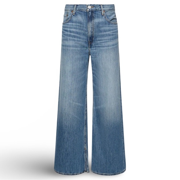 New Re/Done Low Rider Loose in Vintage Flow. Wide leg split seam low rise jean - Picture 4 of 16
